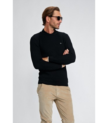 Pull col rond benson & cherry noir