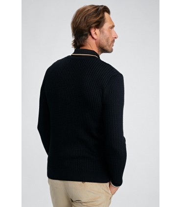 Pull col rond benson & cherry noir