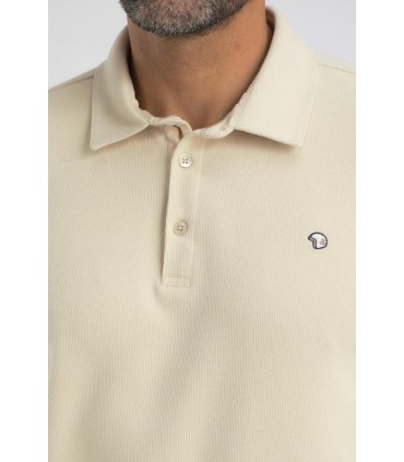 Sweat col polo benson & cherry ecru