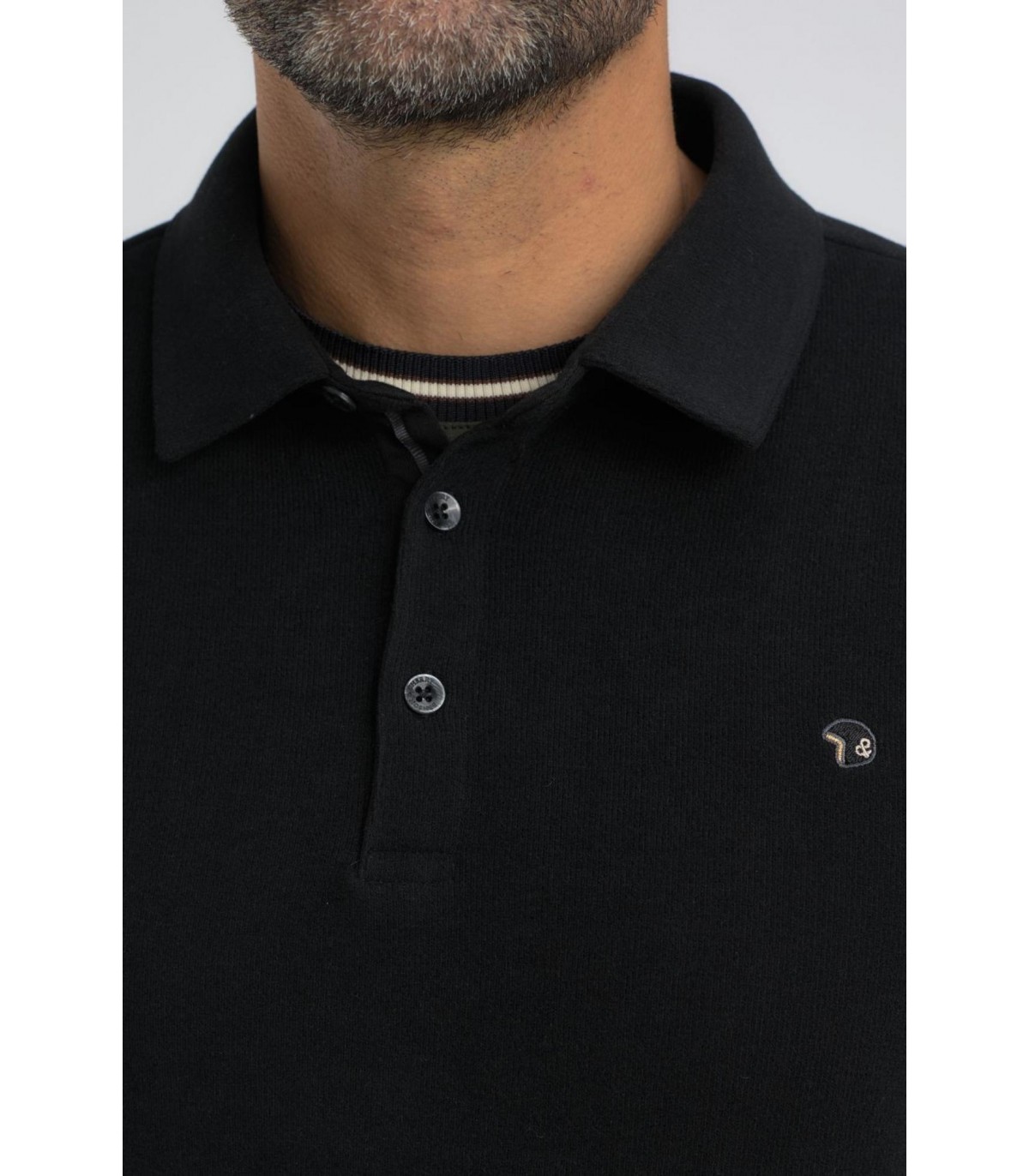 Sweat col polo benson & cherry noir