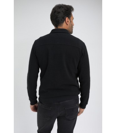 Sweat col polo benson & cherry noir