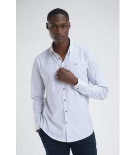 Chemise ml benson & cherry blanc-beige