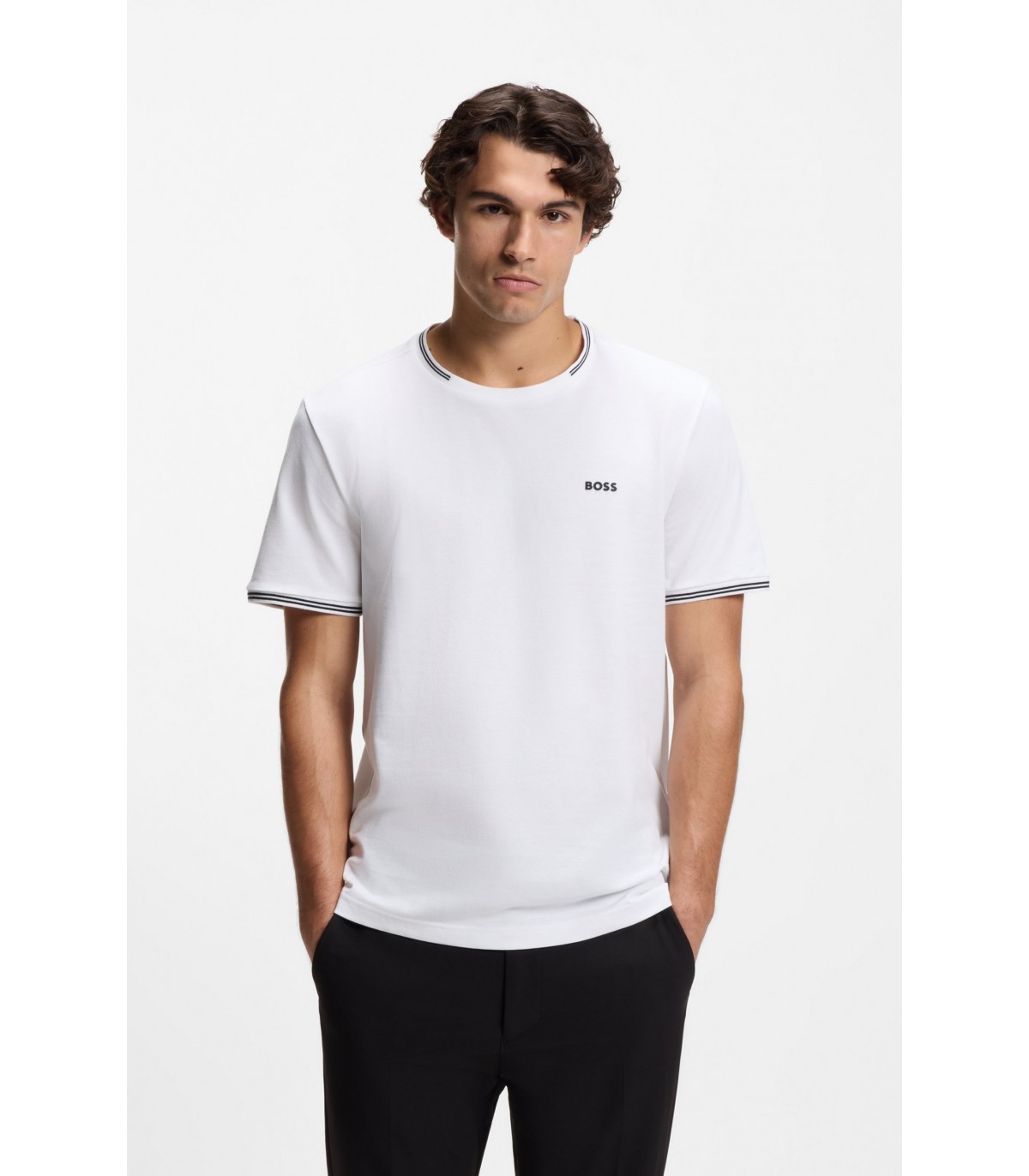 Tee shirt mc boss green 100white