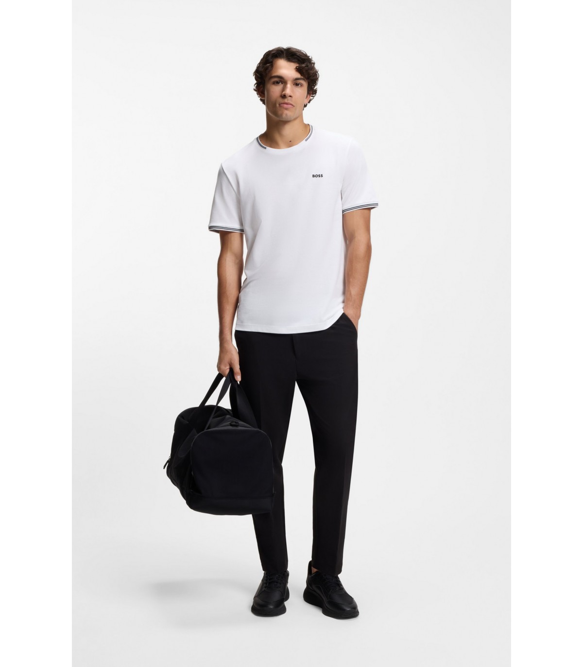 Tee shirt mc boss green 100white