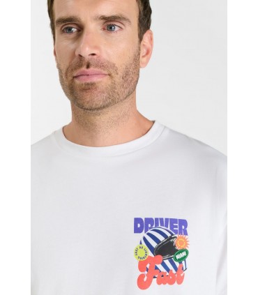 Tee shirt mc tps cerises 1001white