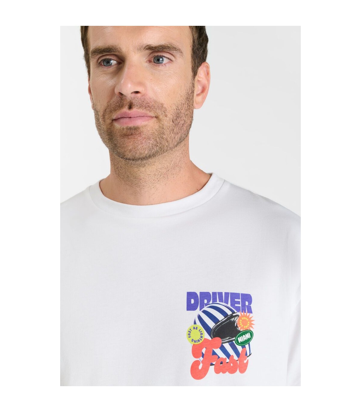 Tee shirt mc tps cerises 1001white