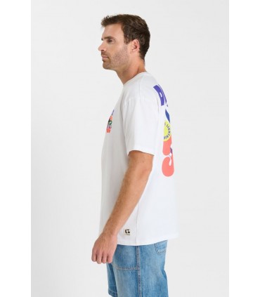 Tee shirt mc tps cerises 1001white