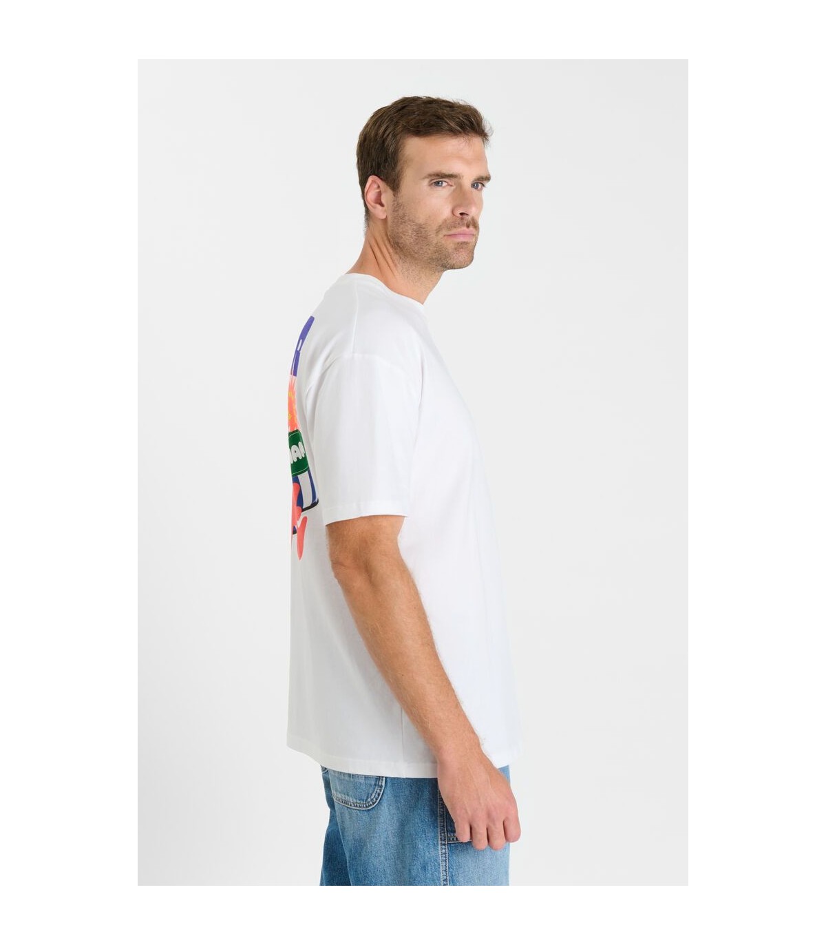 Tee shirt mc tps cerises 1001white