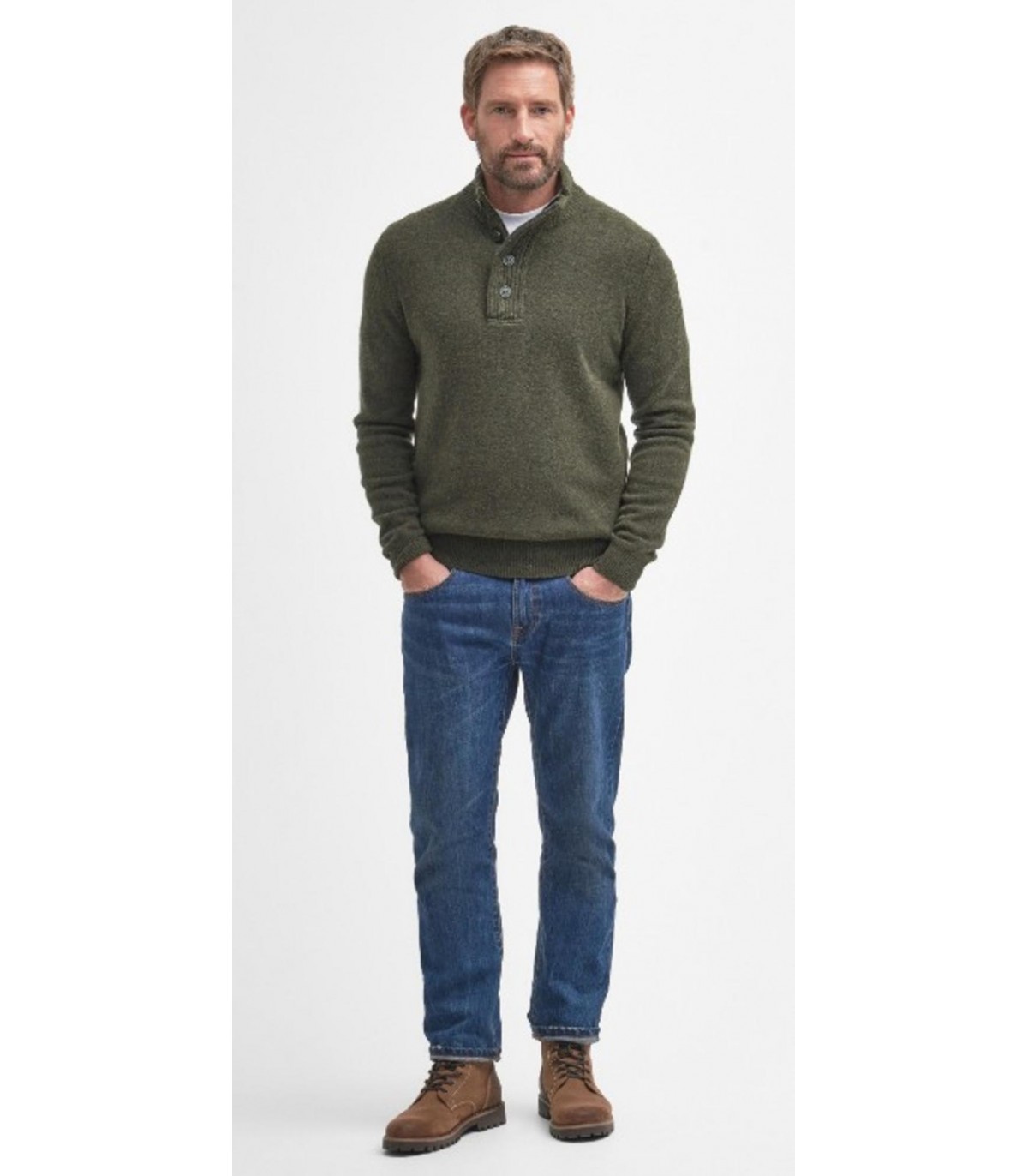 Pull col chemine barbour gn73seaweed
