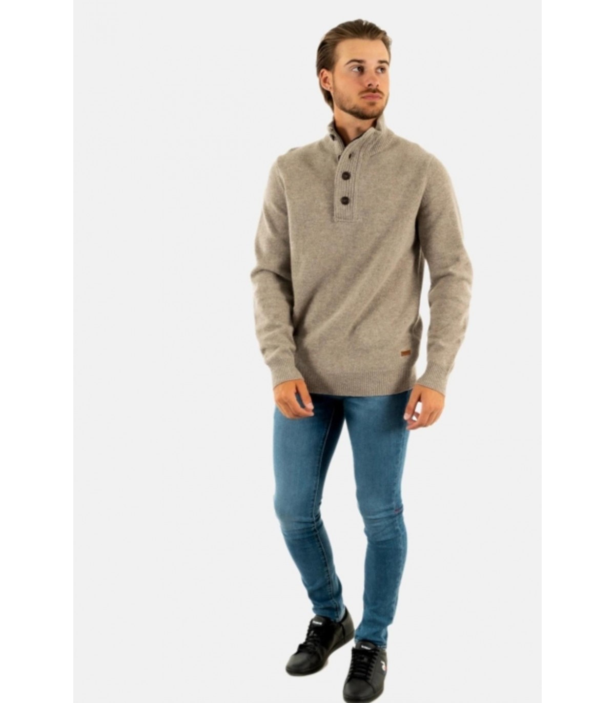 Pull col chemine barbour st51stone