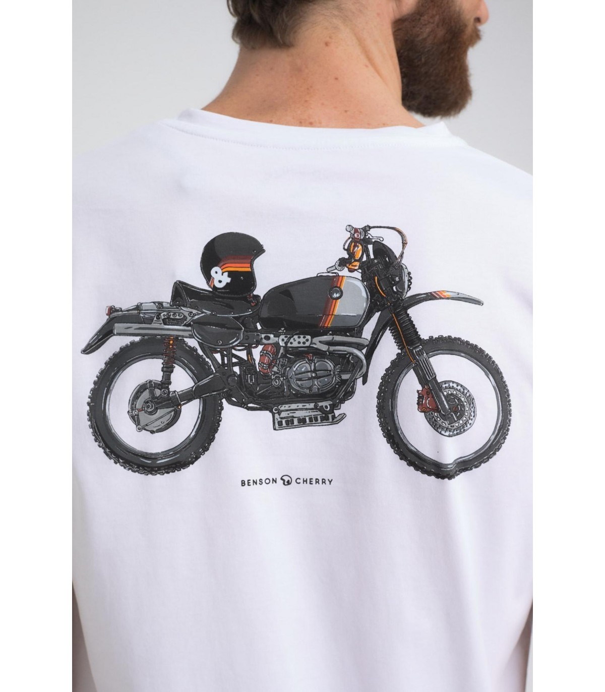 Tee shirt mc benson & cherry blanc