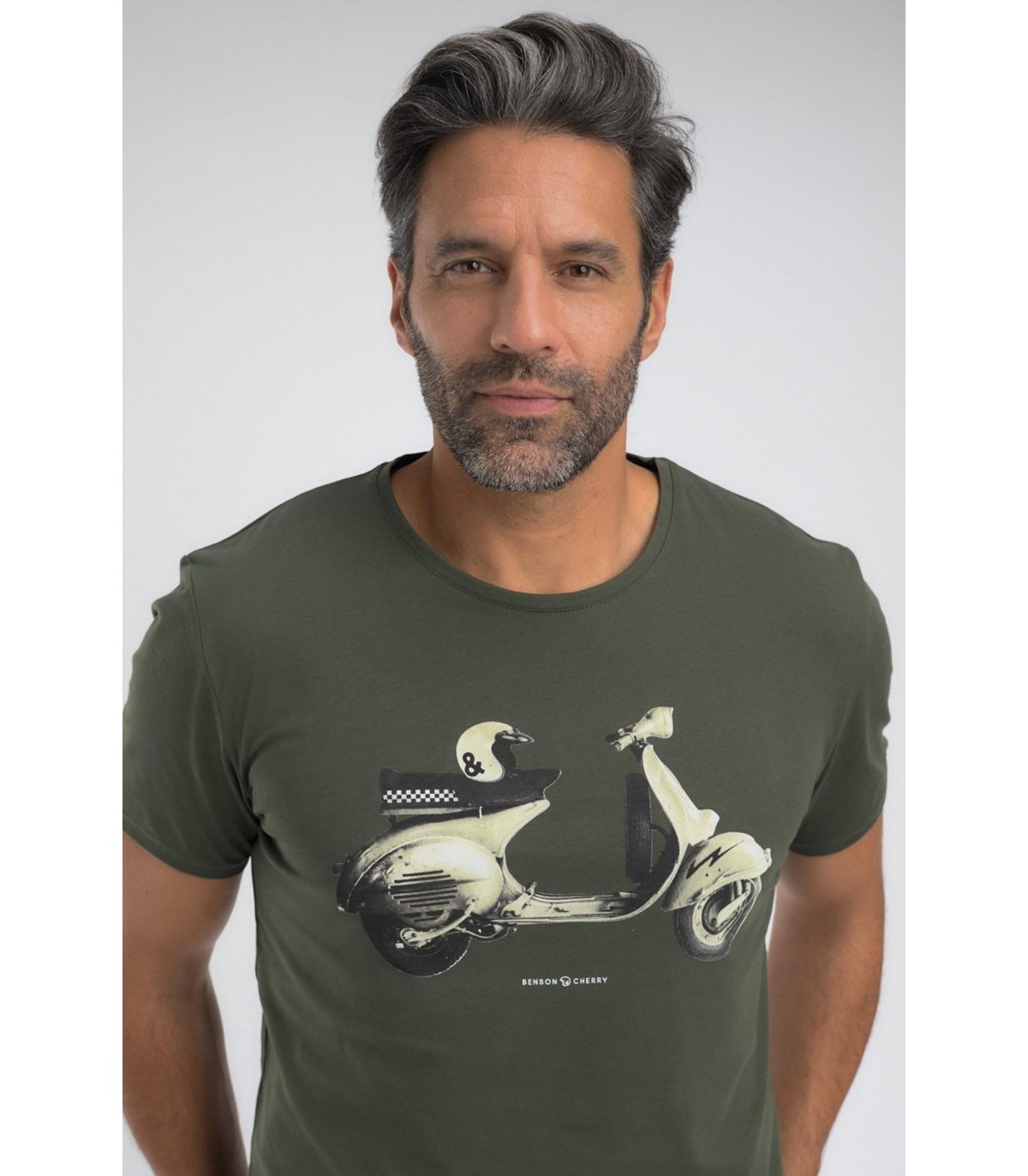 Tee shirt mc benson & cherry kaki