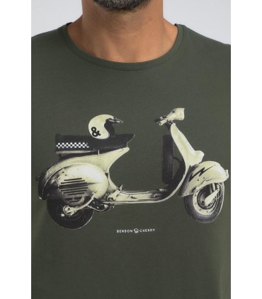 Tee shirt mc benson & cherry kaki