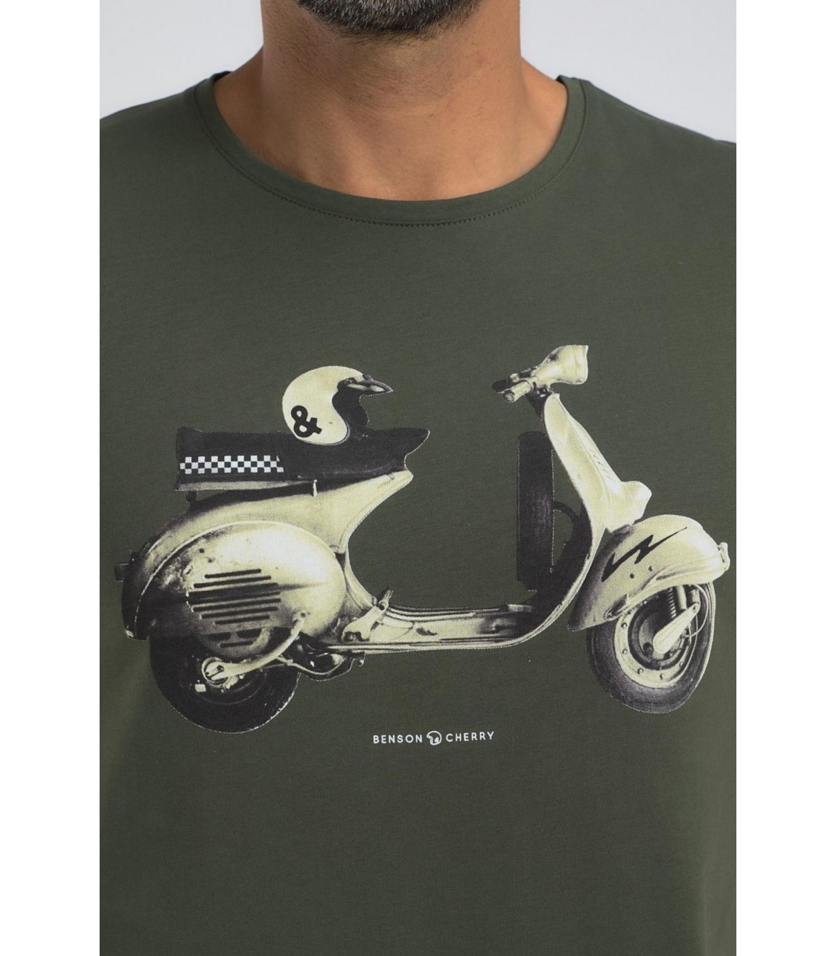 Tee shirt mc benson & cherry kaki