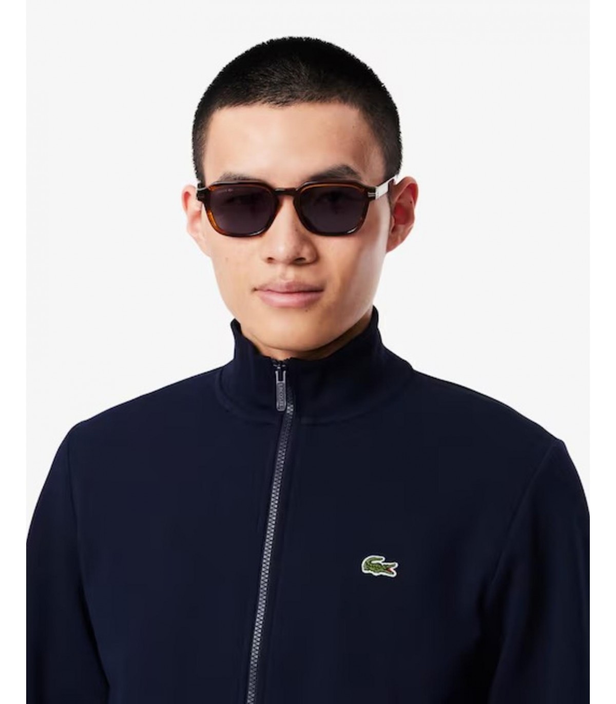 Sweat zippe lacoste 166-marine