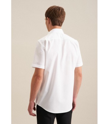 Chemise mc uni seidensticker 01blanc