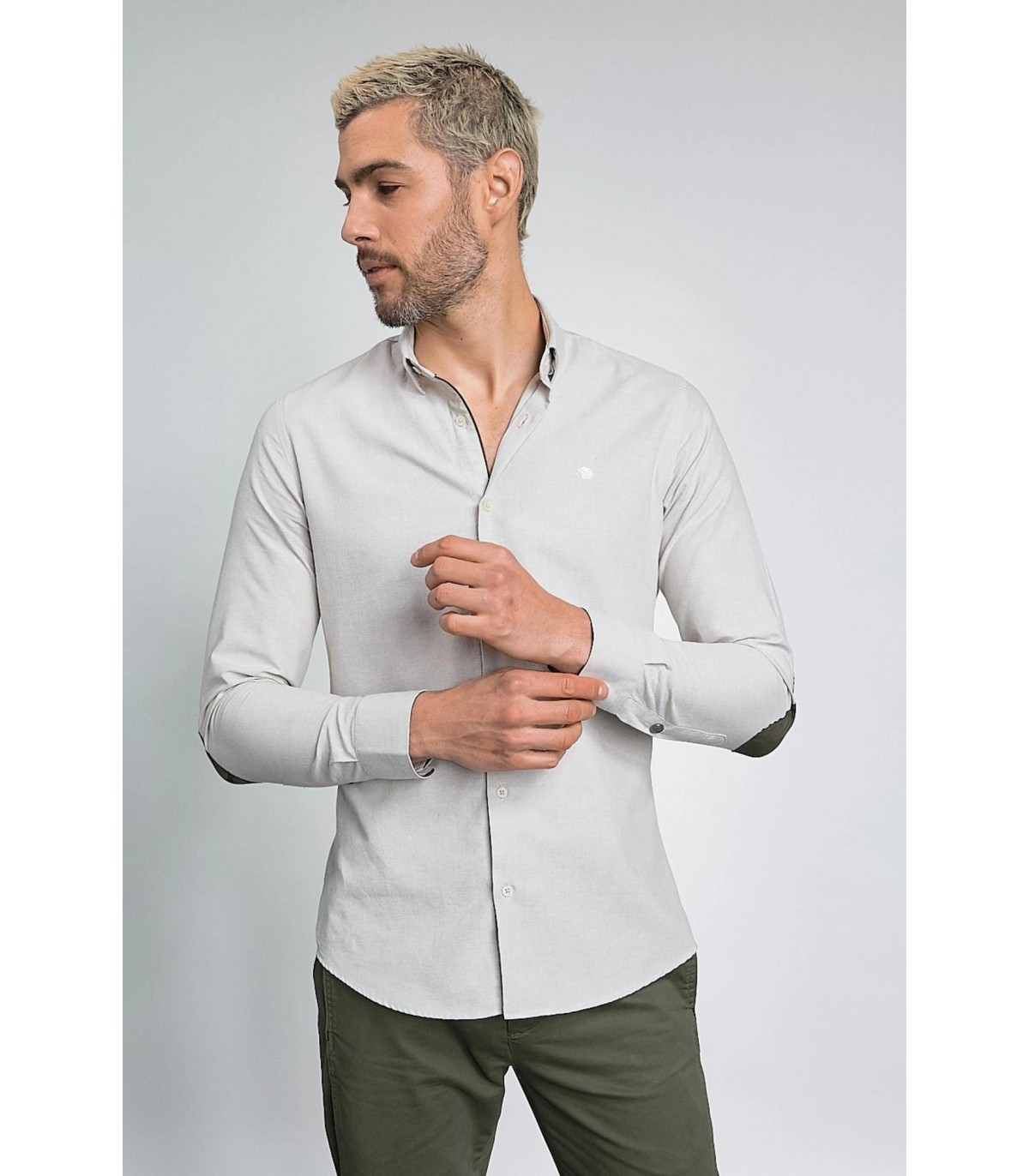 Chemise ml benson & cherry kaki-clair