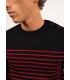 Pull col rond saint-james j6-navy/rouge