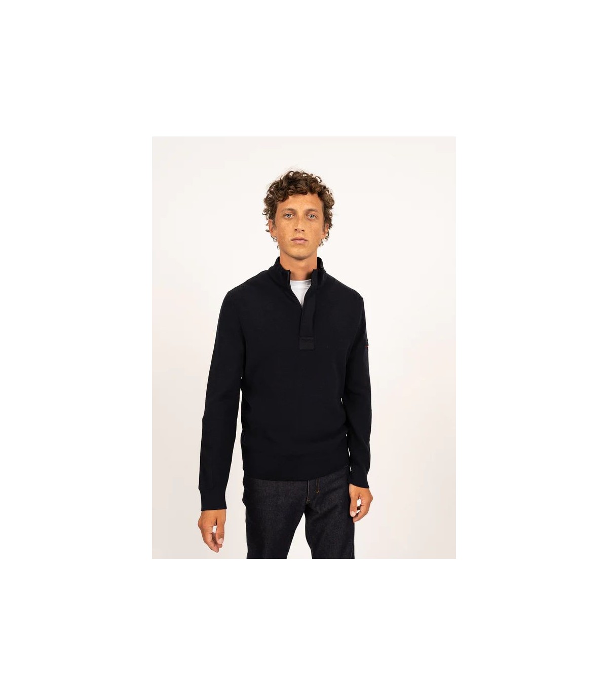 Pull col zippe saint-james ccnavy