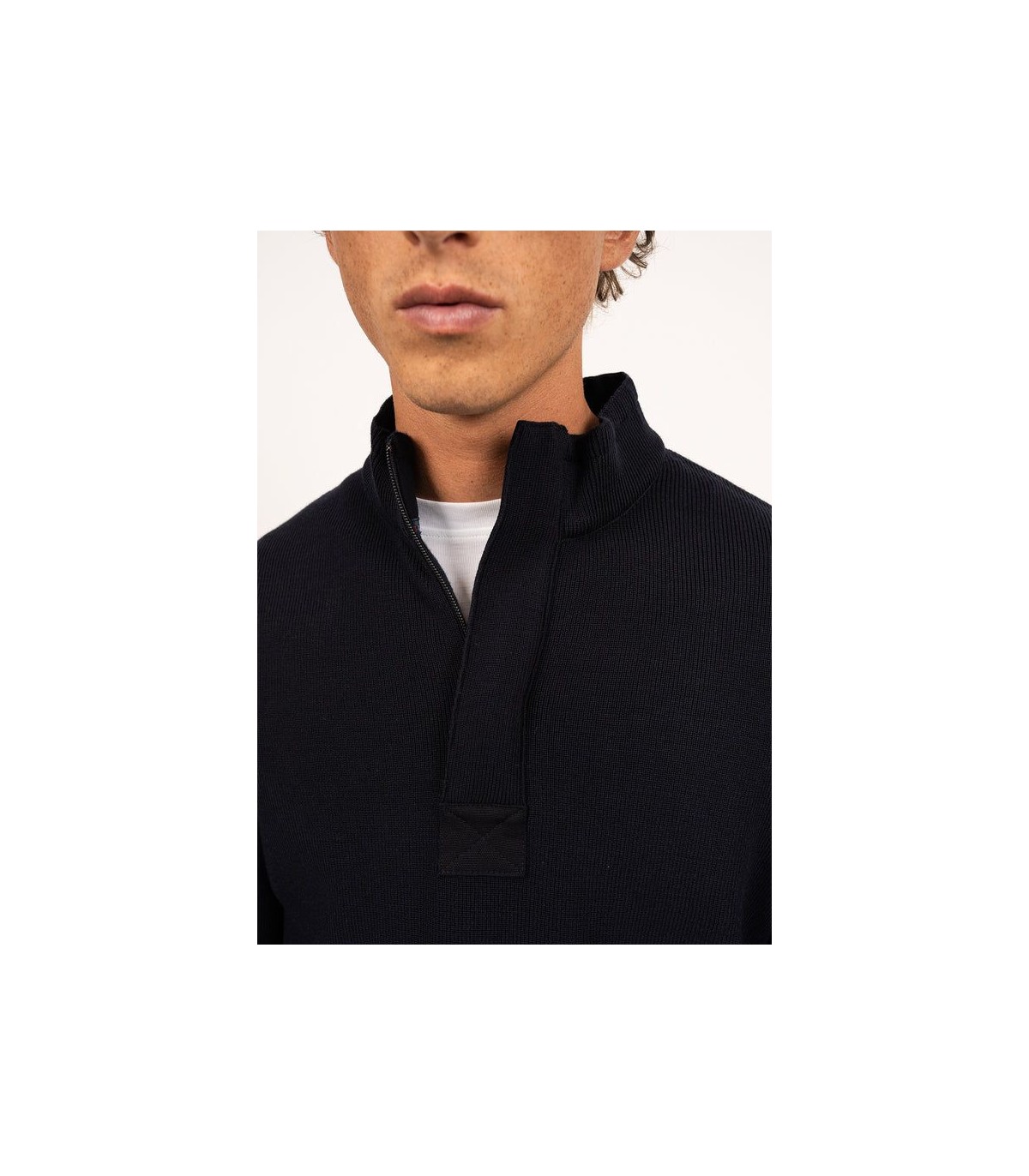 Pull col zippe saint-james ccnavy