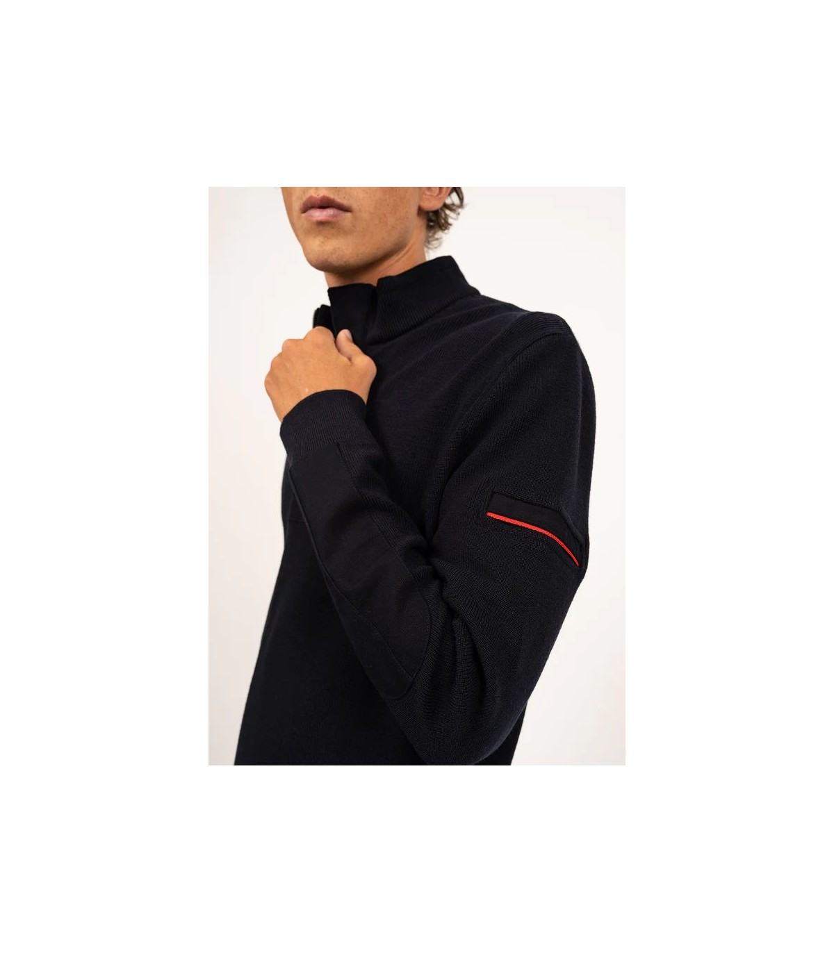 Pull col zippe saint-james ccnavy