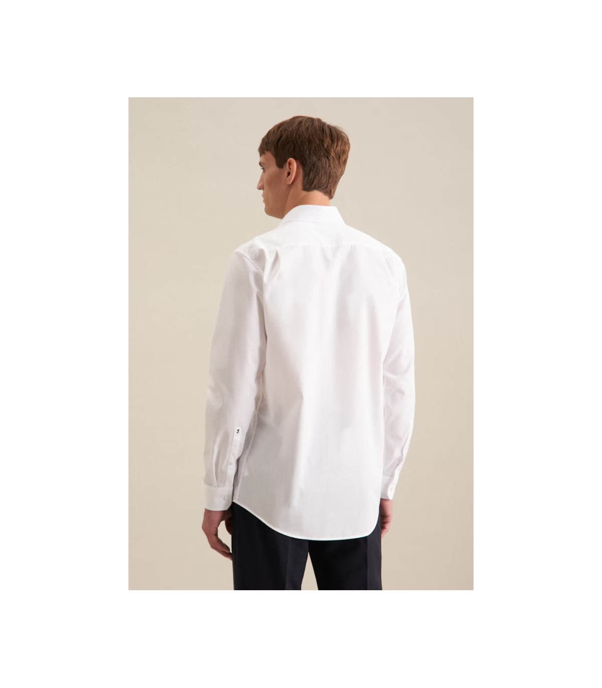 Chemise ml uni seidensticker 01blanc