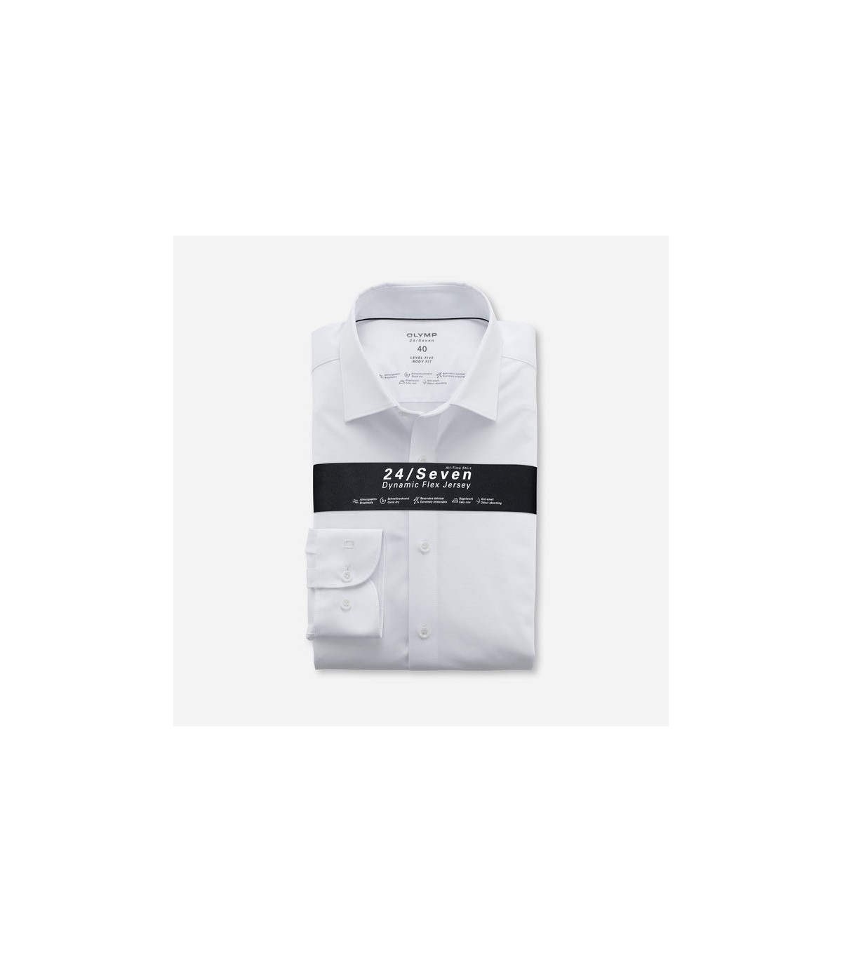 Chemise ml uni olymp 00blanc