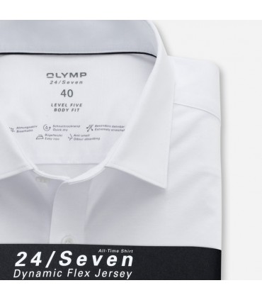 Chemise ml uni olymp 00blanc