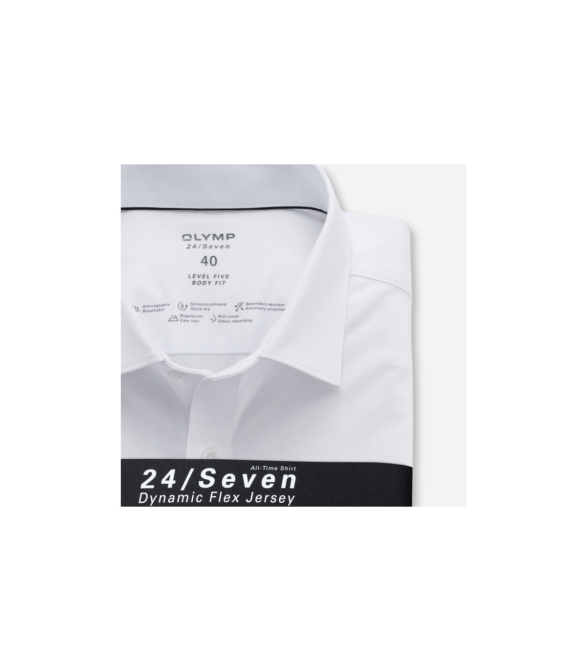 Chemise ml uni olymp 00blanc