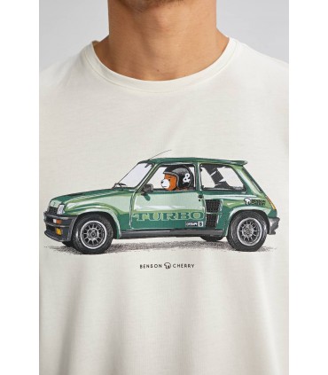 Tee shirt mc benson & cherry ecru