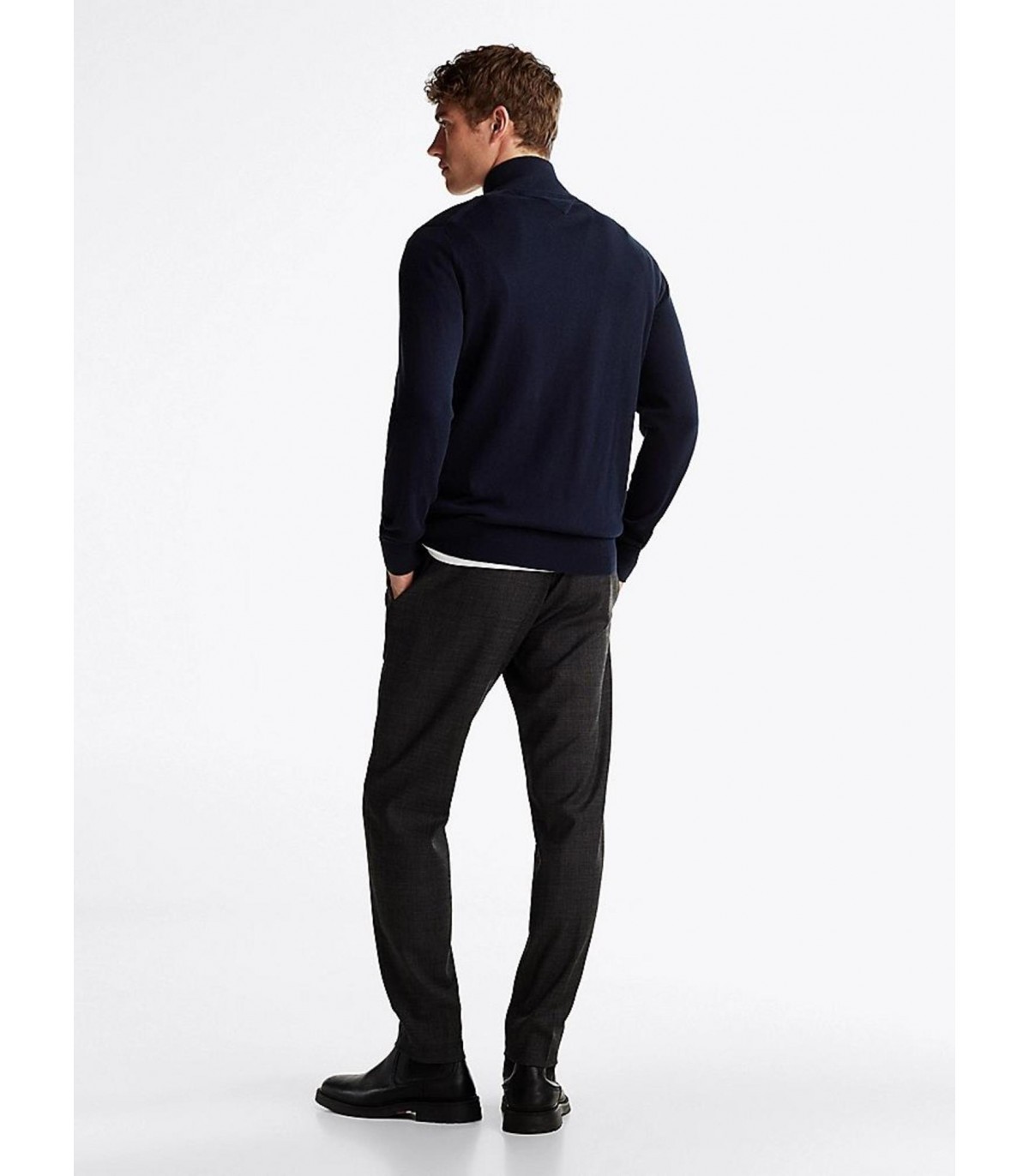 Pull col zippe tommy menswear dw5desertsky