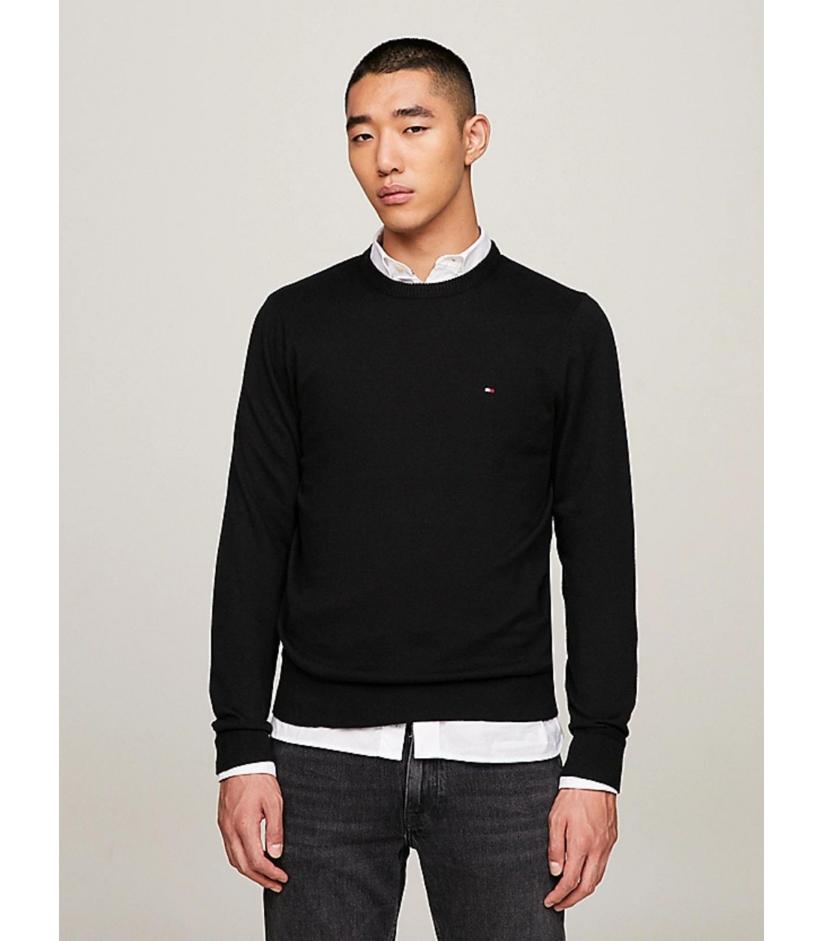 Pull col rond tommy menswear bdsblack