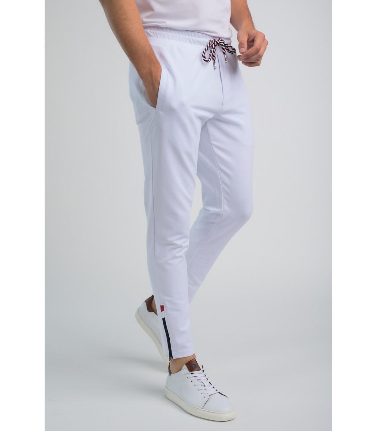 Pantalon jogging benson & cherry blanc