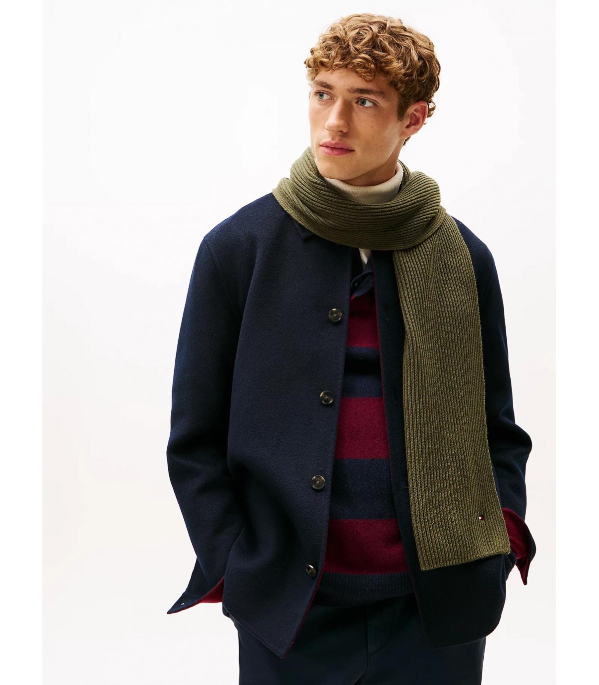 Echarpe tommy accessories mt1foxhuntgreen
