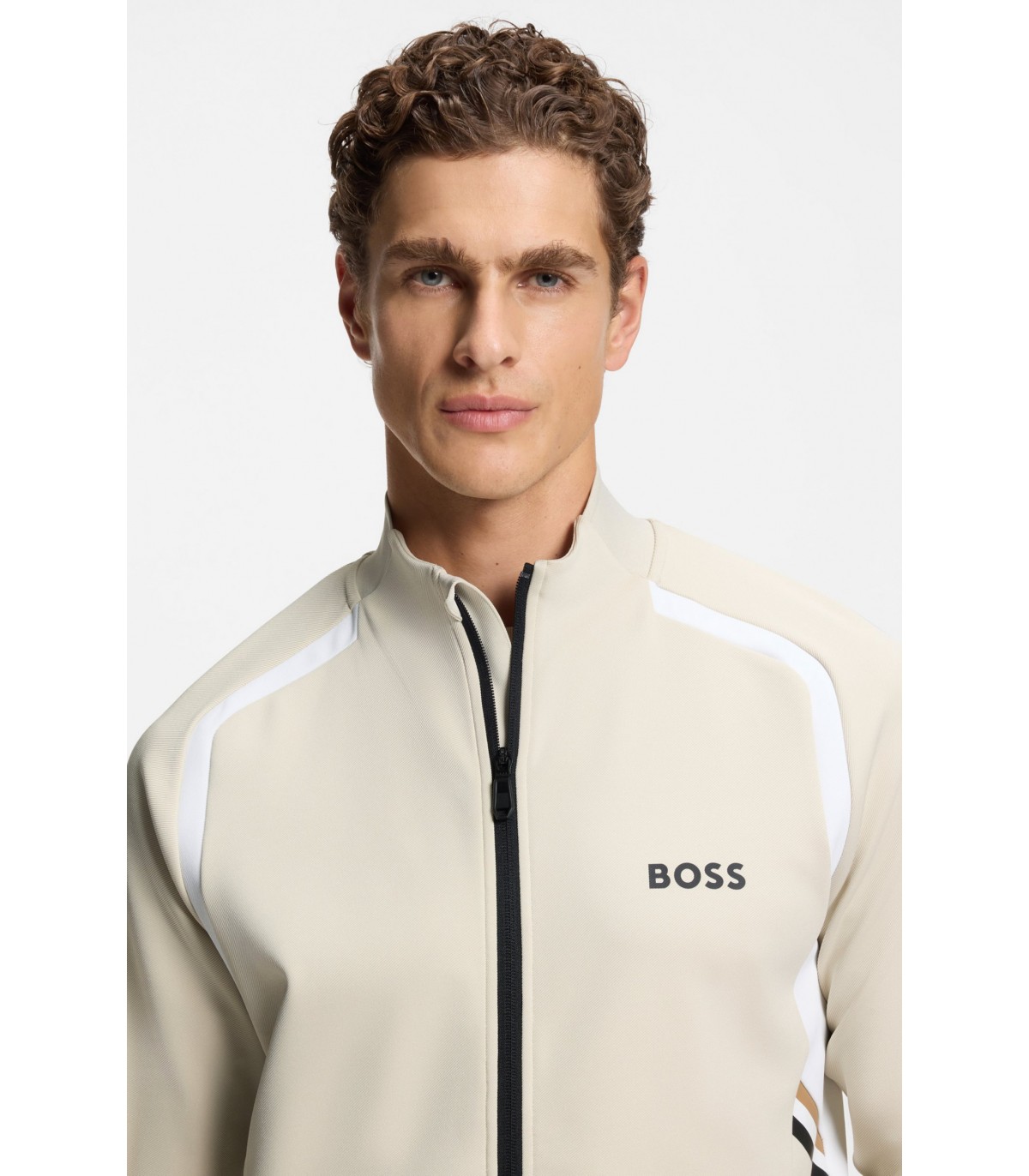 Sweat zippe boss green 272lightbeige