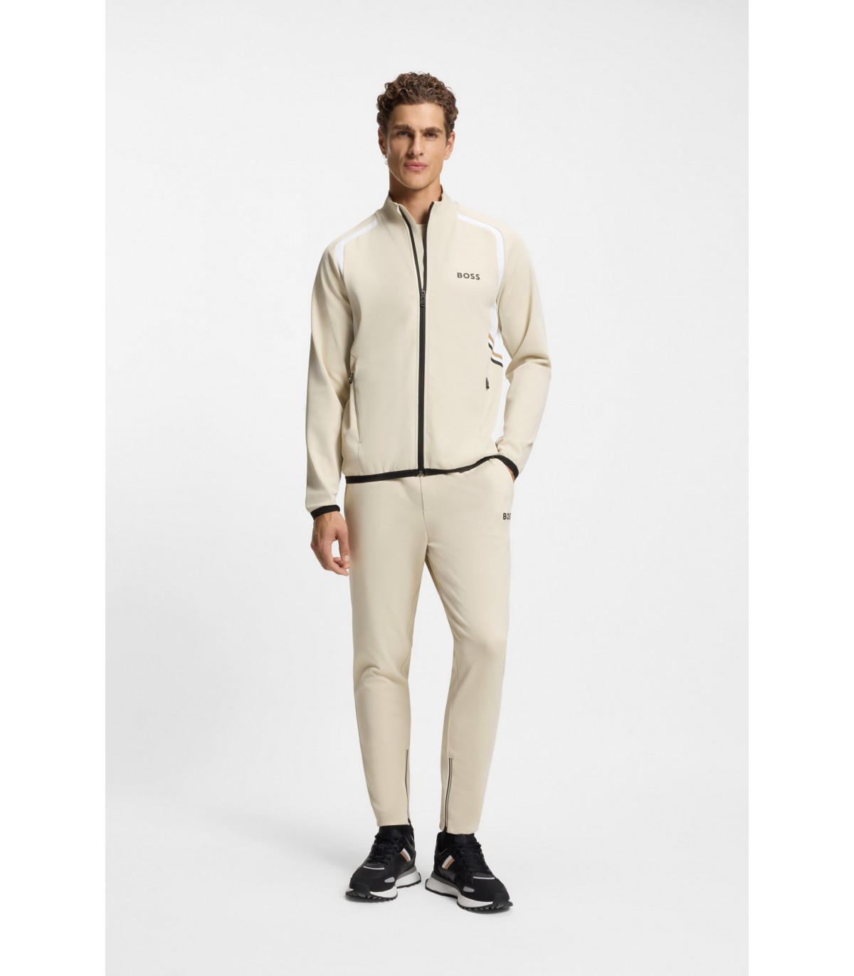 Sweat zippe boss green 272lightbeige
