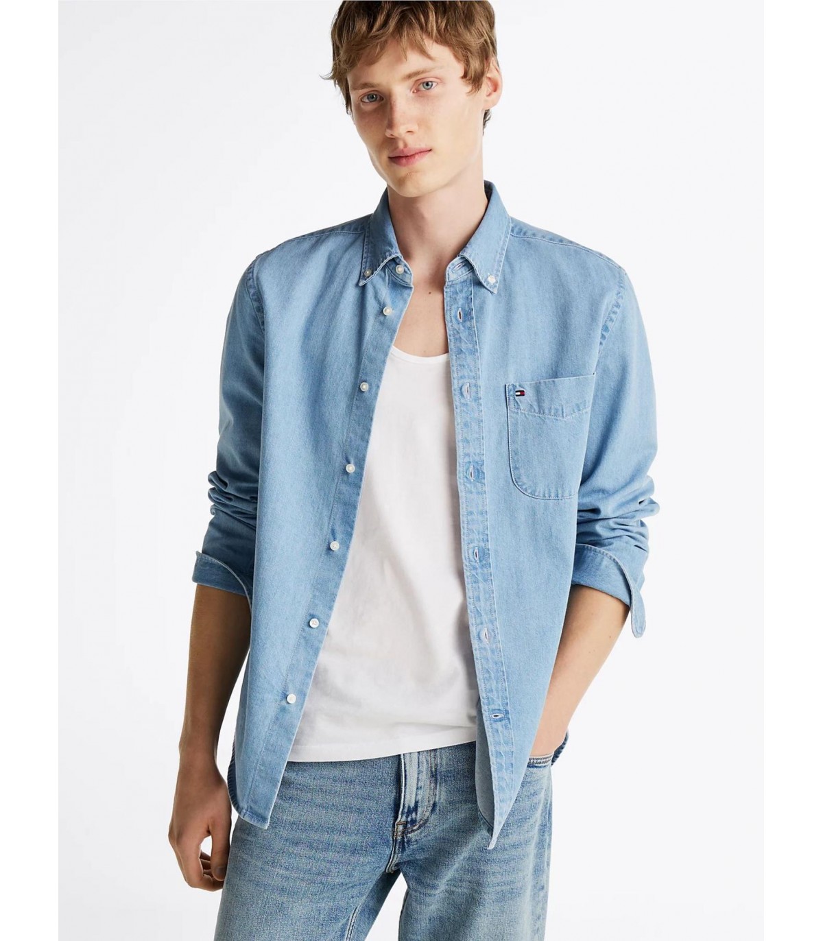 Chemise ml tommy menswear 1bblightblue