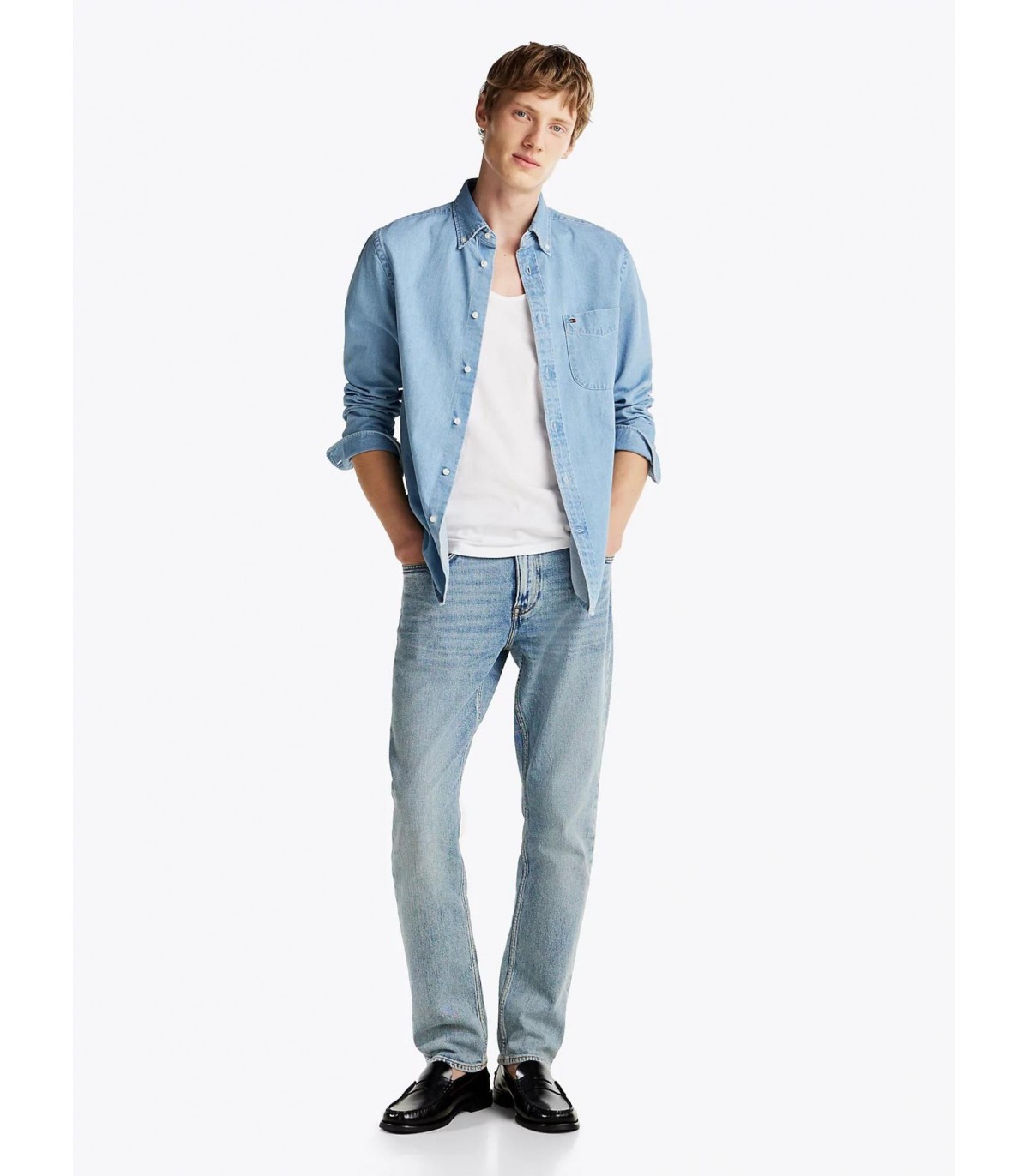 Chemise ml tommy menswear 1bblightblue