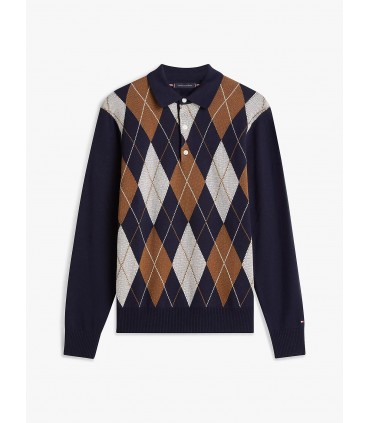 Pull col v tommy menswear dw5desertsky