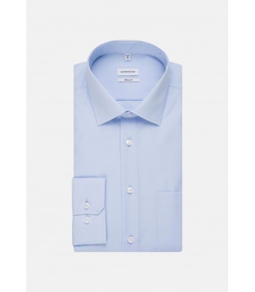 Chemise ml uni seidensticker 12bleu