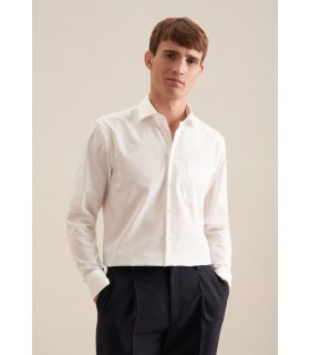 Chemise ml uni seidensticker 21ecru