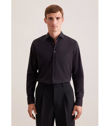 Chemise ml uni seidensticker 84noir