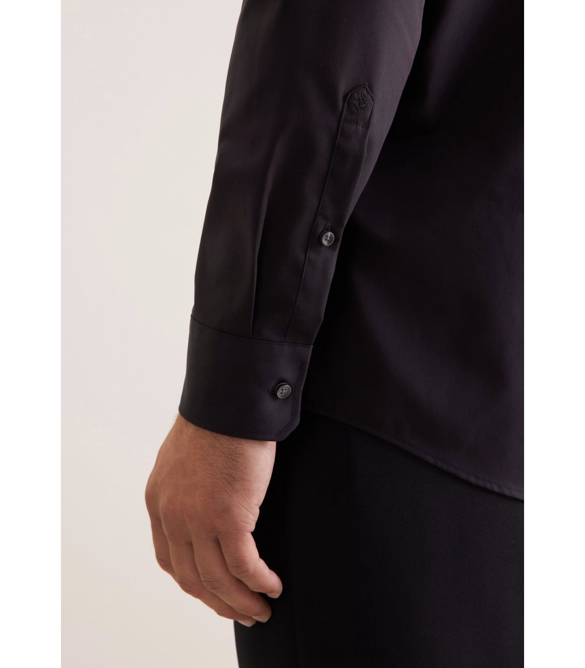 Chemise ml uni seidensticker 84noir