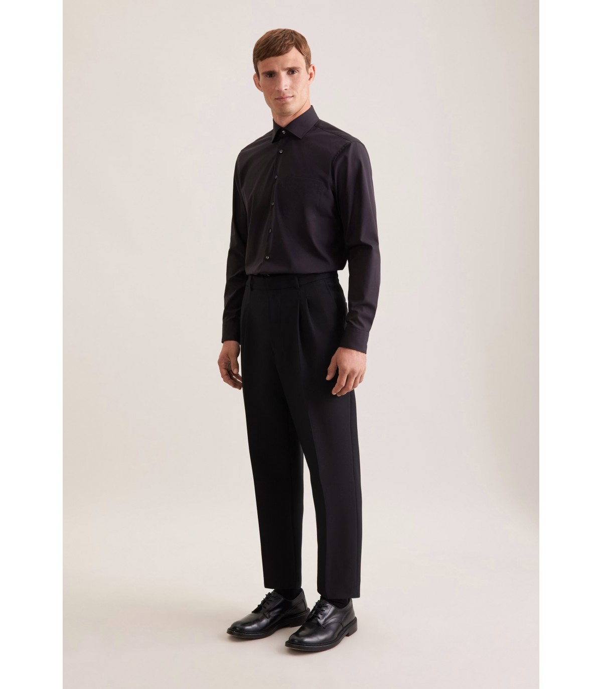 Chemise ml uni seidensticker 84noir