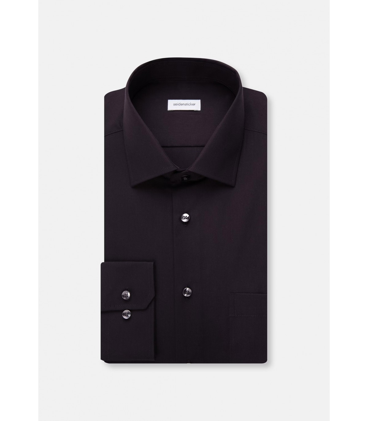Chemise ml uni seidensticker 84noir