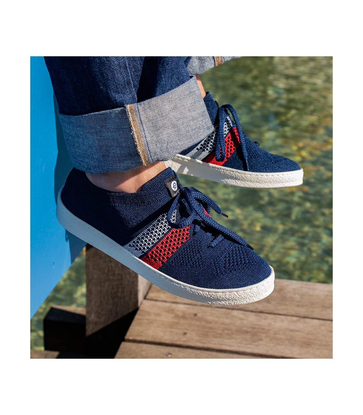 Baskets ector navy/tricolore