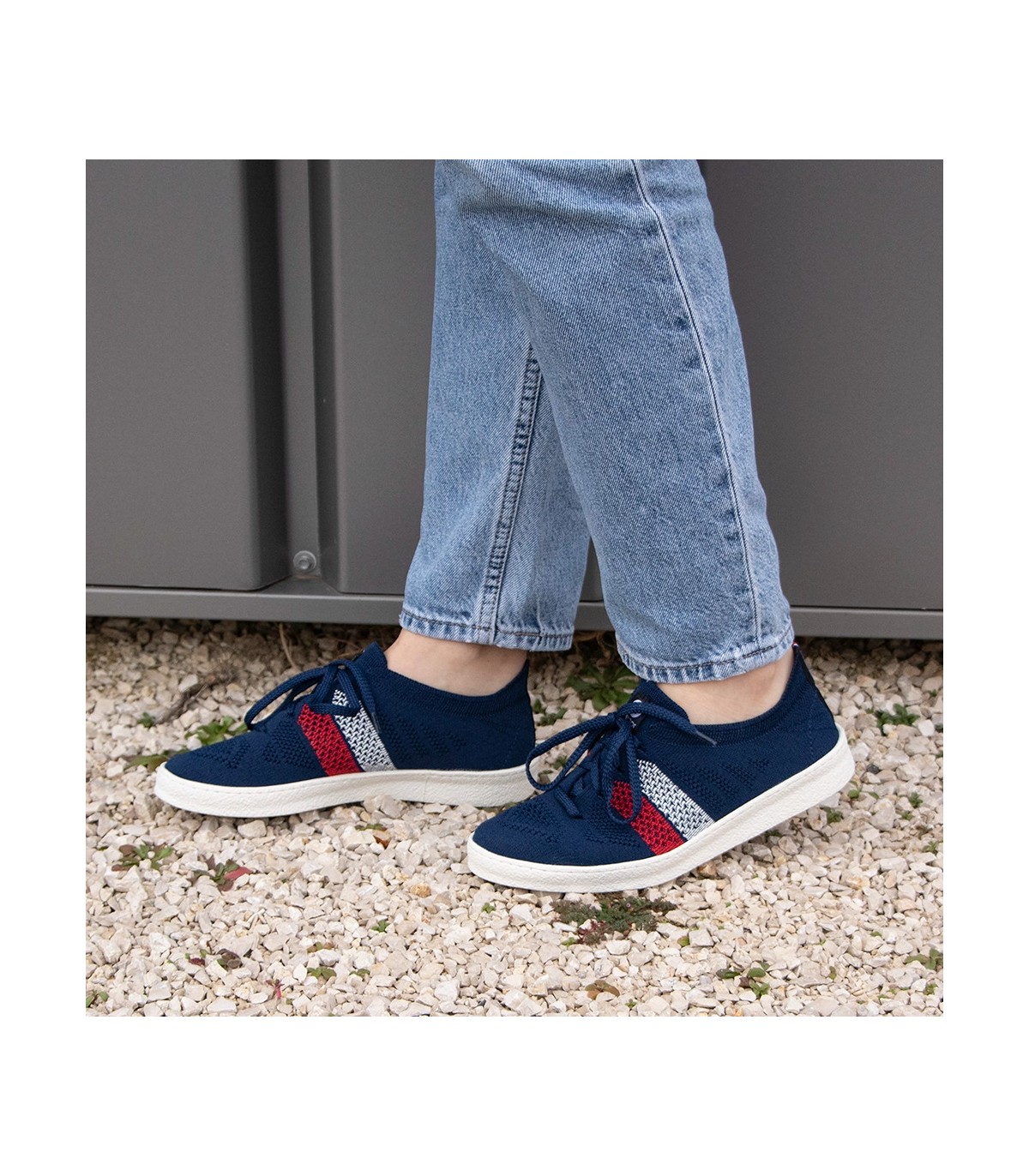 Baskets ector navy/tricolore