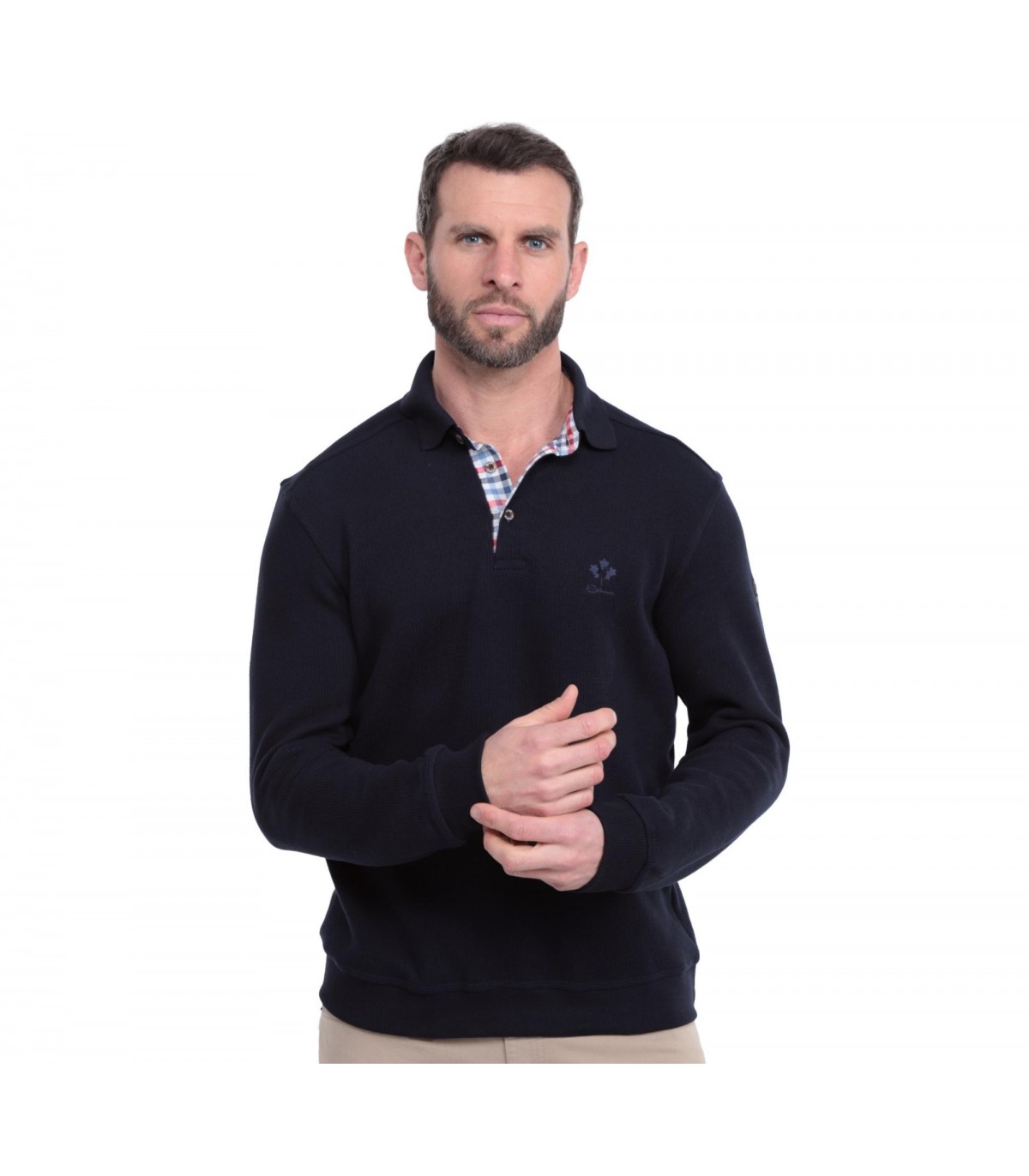 Polo ml ethnic blue marine