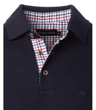 Polo ml ethnic blue marine