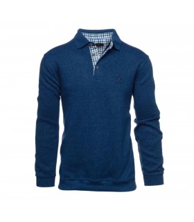 Polo ml ethnic blue bleu